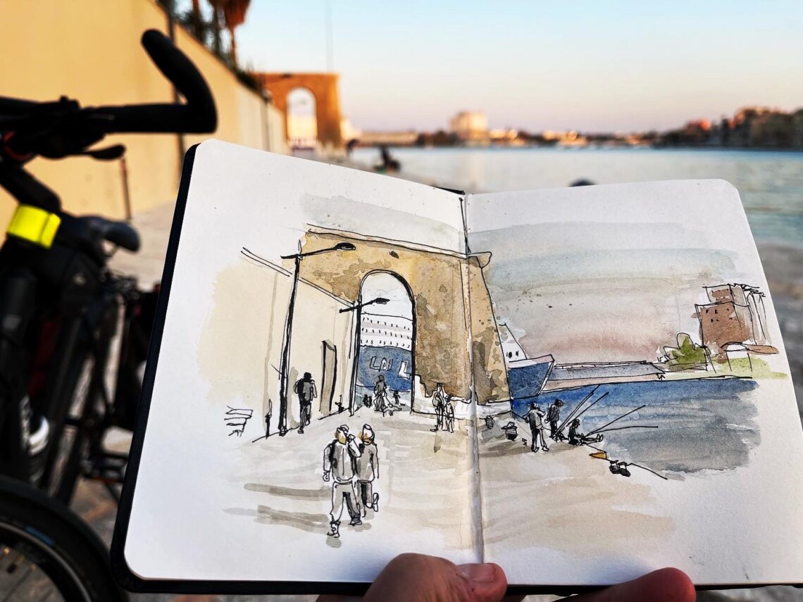 Urban Sketching at Monumento Al Marinaio