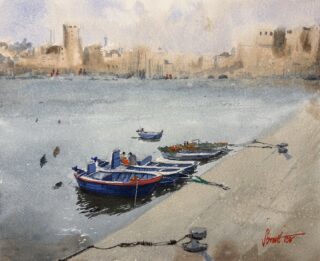“After the fishing” 33x41 watercolor on Fabriano Artistico Paper

After the fishing, there are secret thoughts in the mind of a fisherman: some are dark and heavy, swallowed like salt water. 

Some are like a cigarette: short, bitter, and never enough. 

Others are like a cold beer, brief relief before the silence returns.

Whether mending a net or just letting their muscles ache, their feelings and their mind drift somewhere both close to and far from the city, a place the city will never understand.