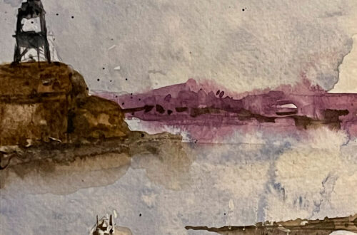 a vivid watercolor