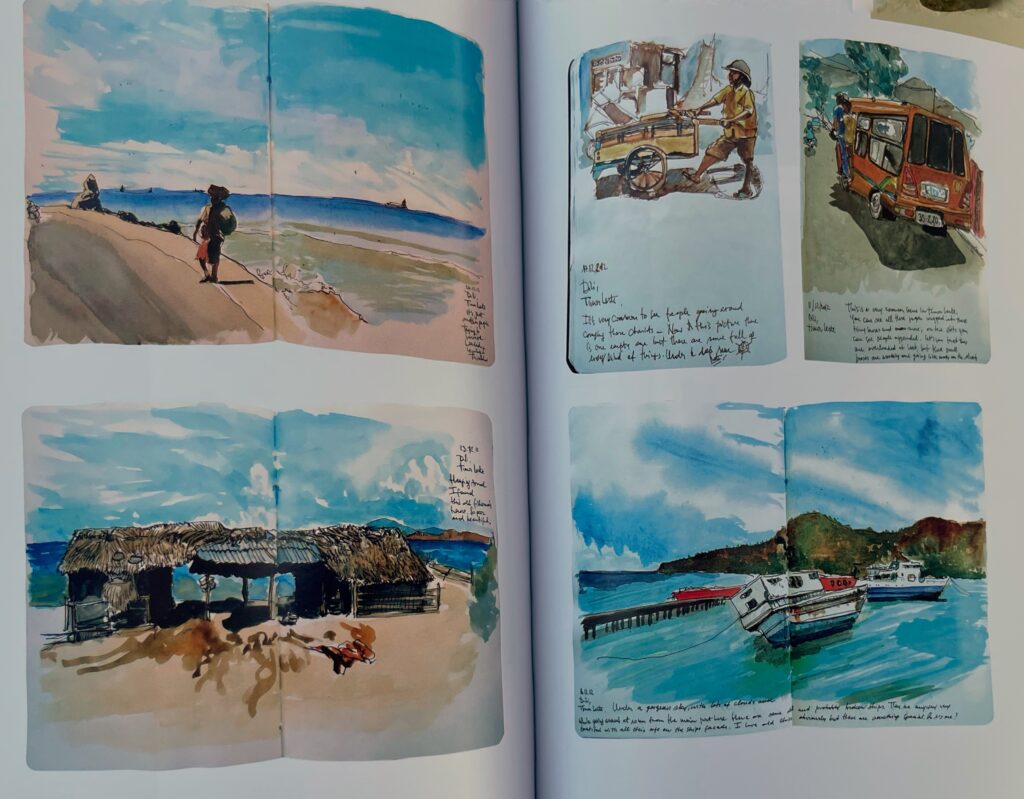 Extract from the book where I published some travel sketching while I was in Timor Leste