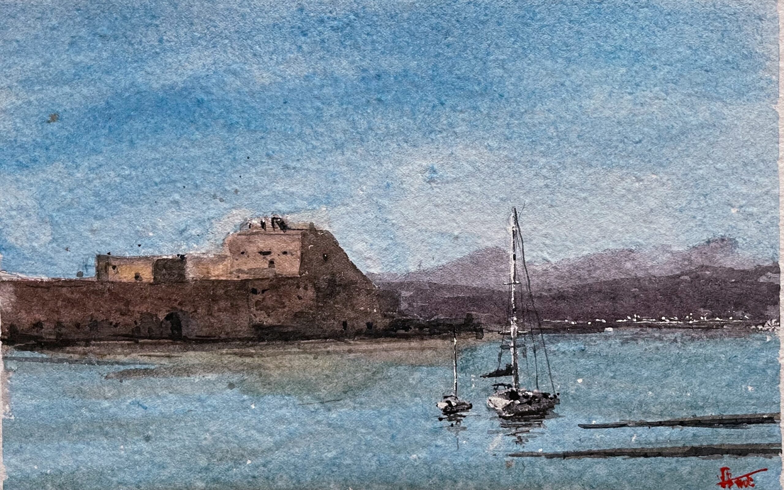 Watercolors are probably all about the atmosphere that are driving emotions from the inner port, while mixing reality, desire and imagination