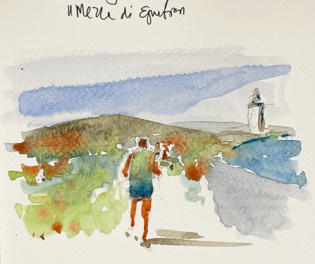 The Runner - As quick as a run, watercolors medium can convey movement and atmosphere isn't it?